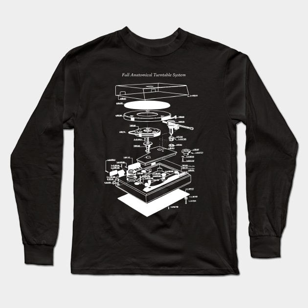 Turntable Diagram Long Sleeve T-Shirt by Pop Fan Shop